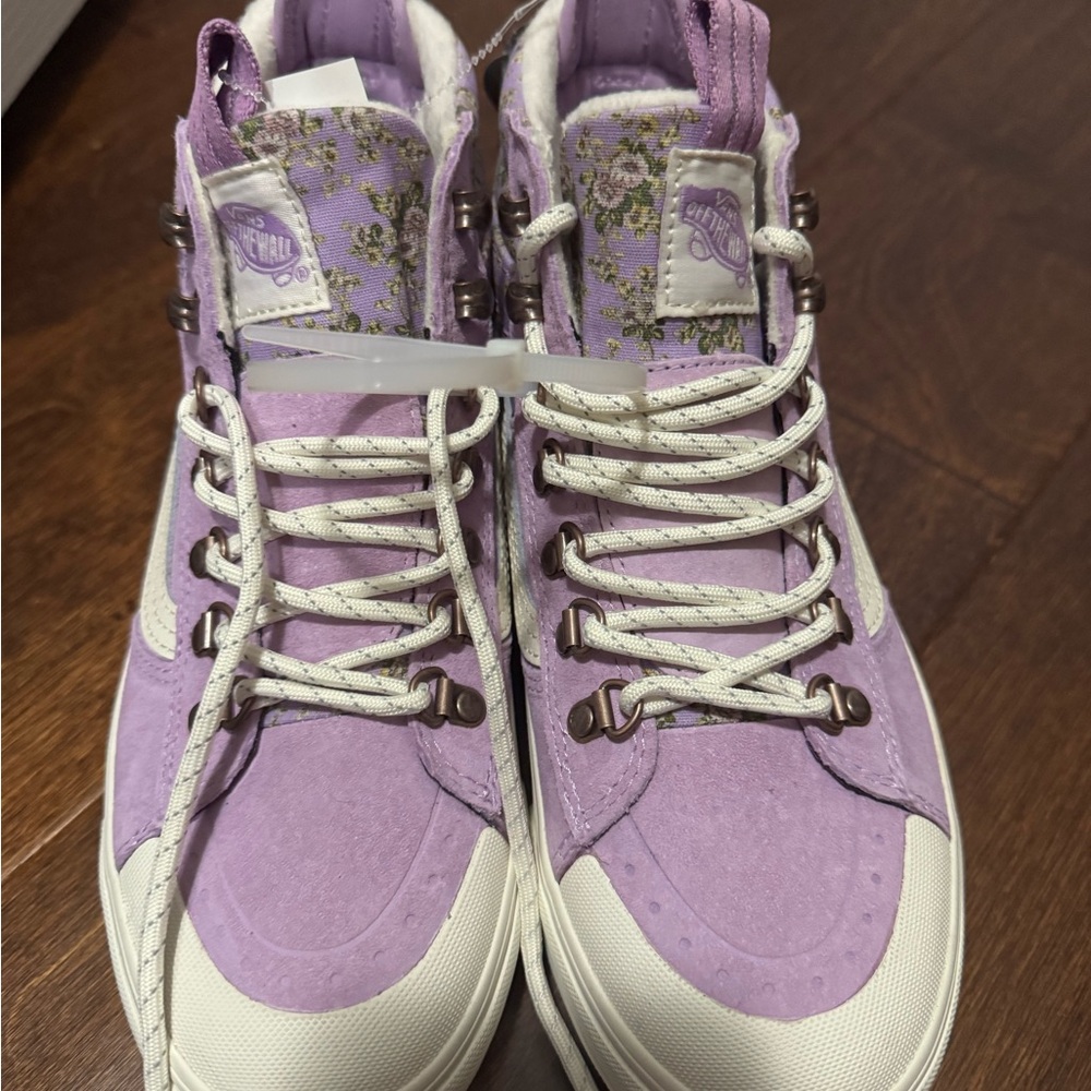 Vans Purple Floral High-Top Sneakers